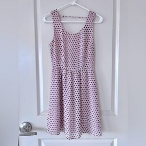 Forever 21 Pink and Black heart Casual Mini Sundress